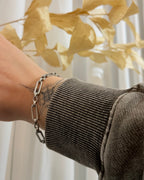 Interlock stainless steel bracelet