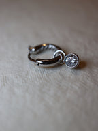 925 silver Premium CZ hoop earrings