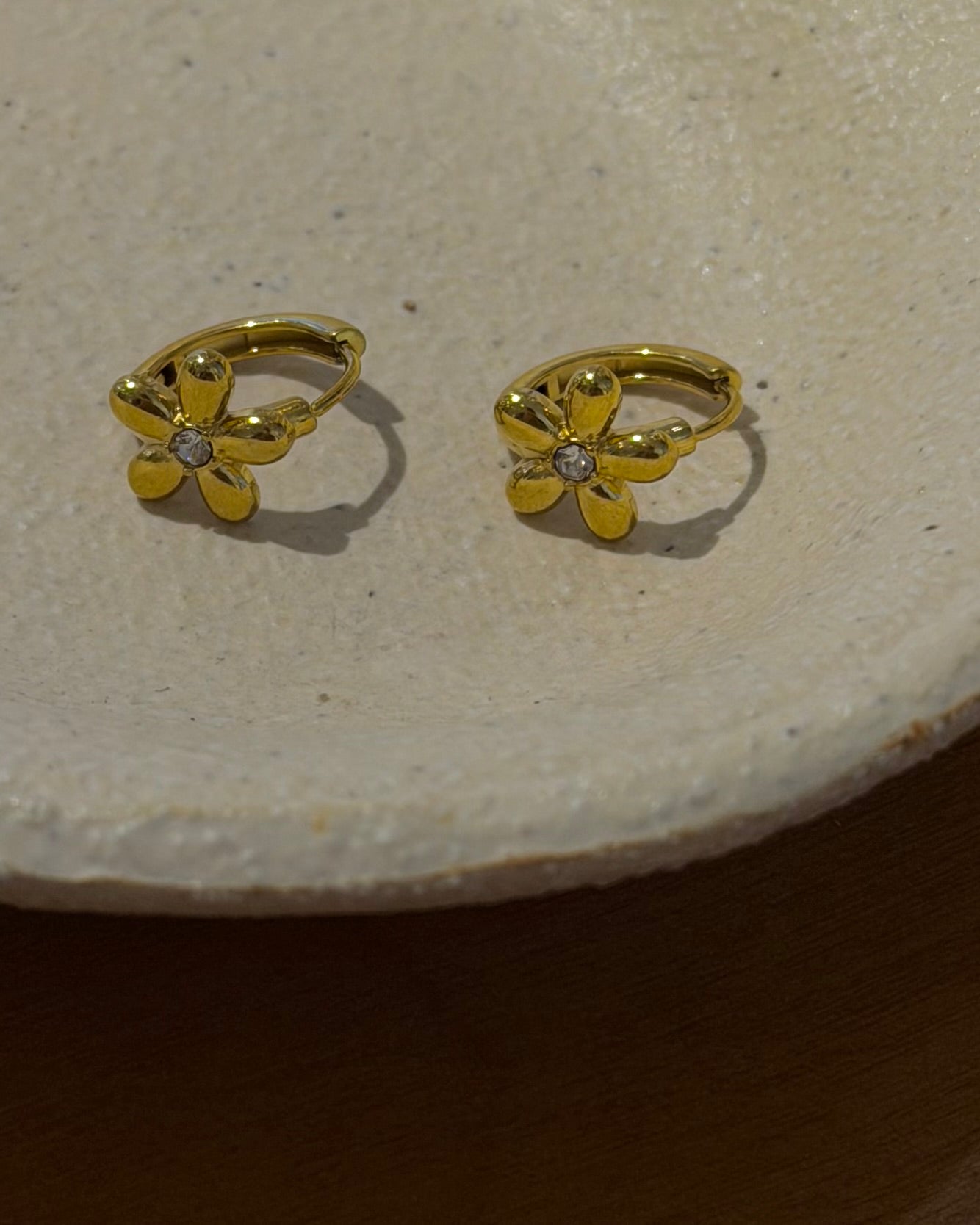 Floral Whisper Stainless Steel Earrings