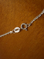 Croissant 925 silver long necklace