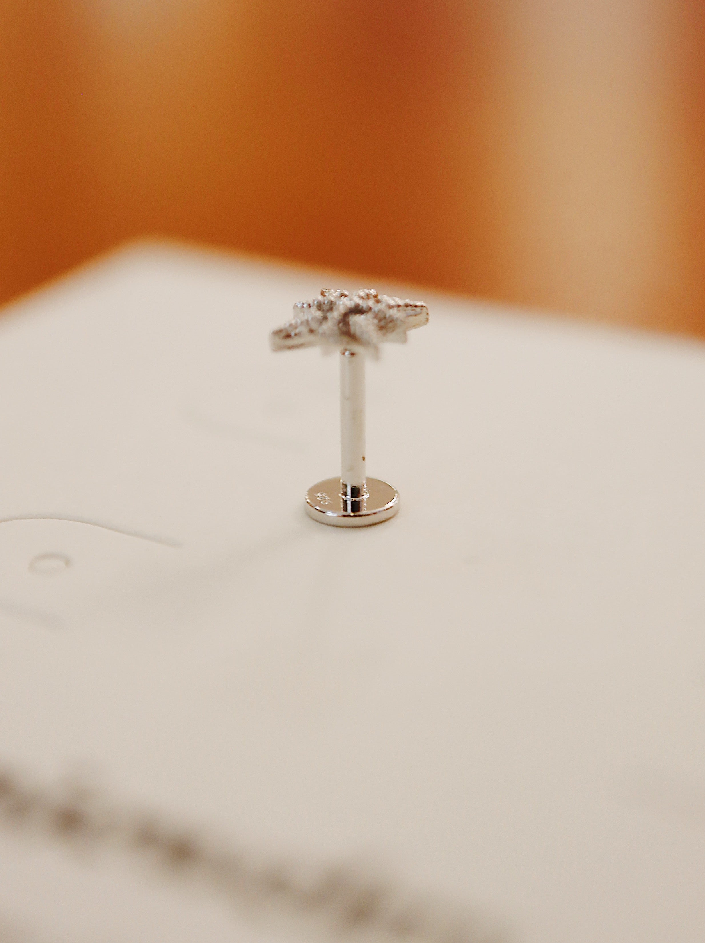 Starburst silver925 flat back piercing