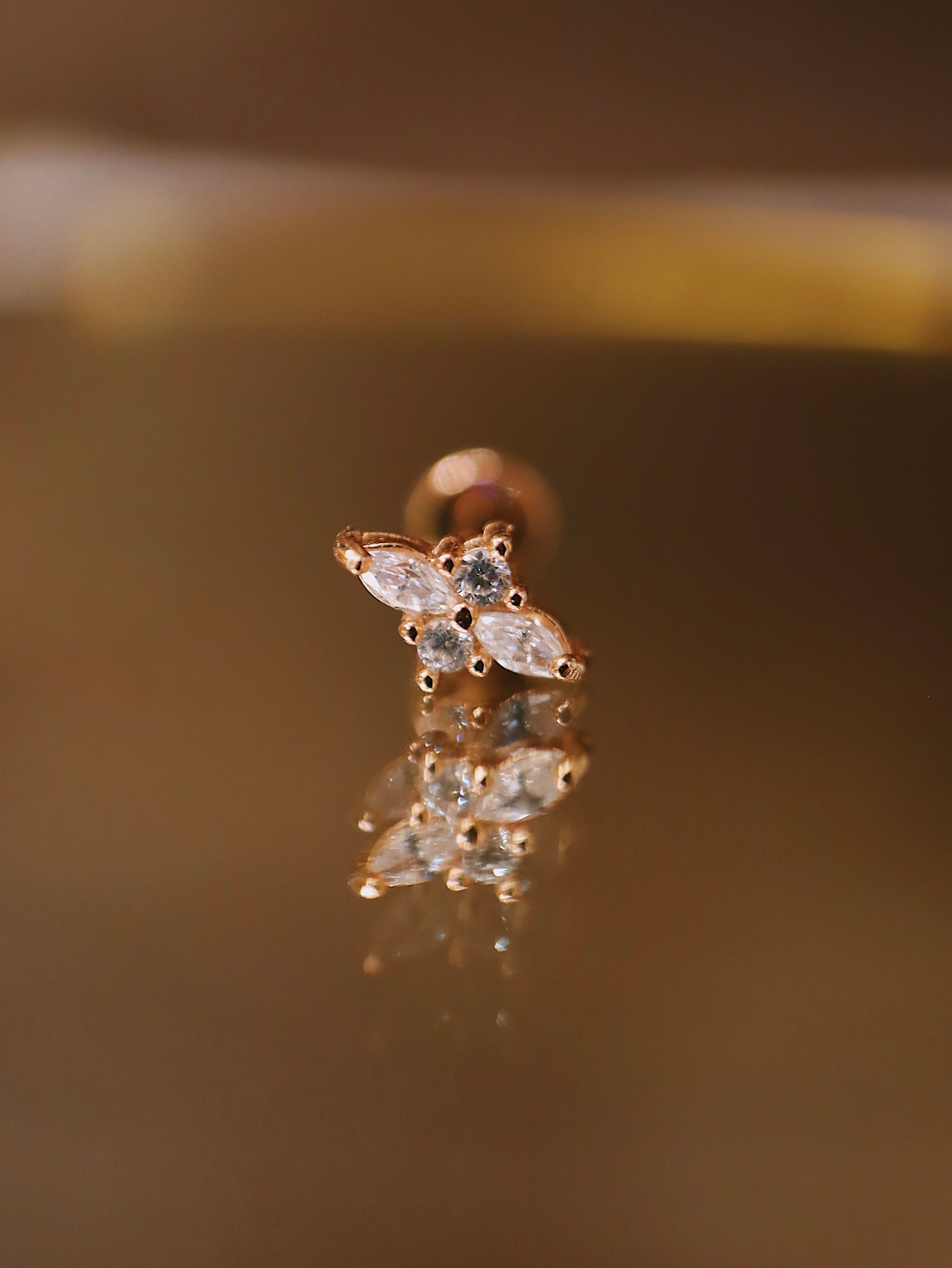 Push-pin stud pvd coating flat back (rose gold)