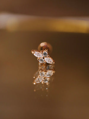 Push-pin stud pvd coating flat back (rose gold)