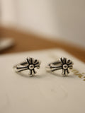 Antique 925 silver cross earrings