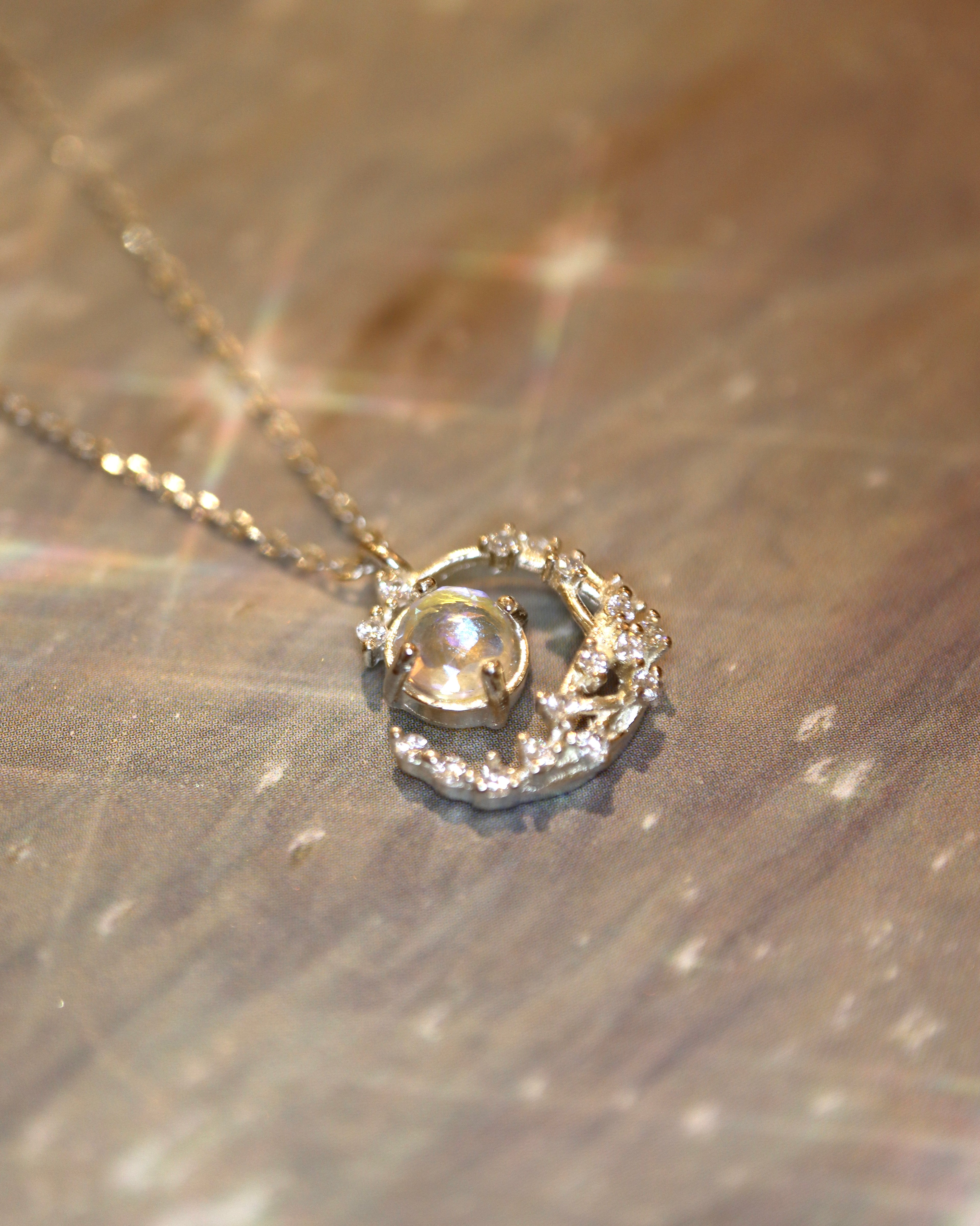 Lucent Crescent 925 Silver Necklace