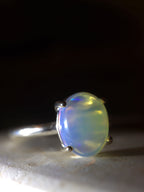 Celestial Halo Ethiopian Opal Ring Silver 925