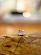 Light amethyst 925 silver earring stud piercing
