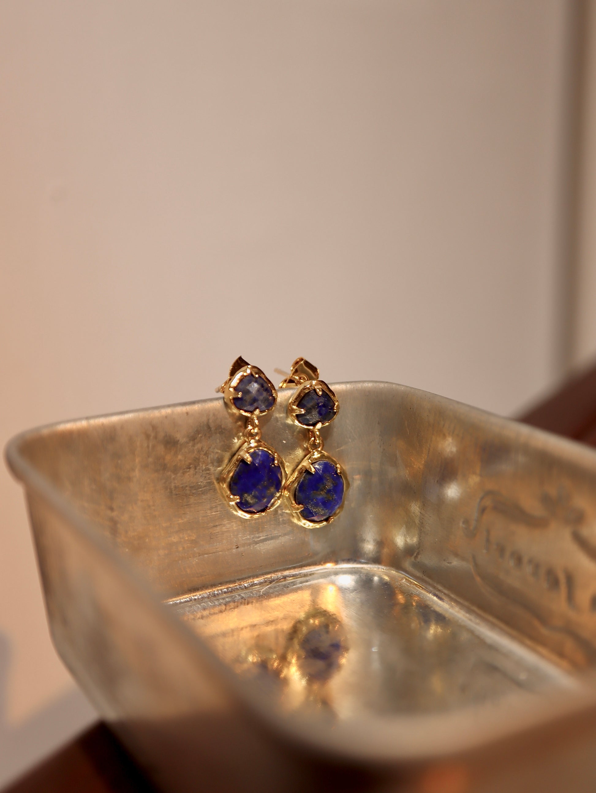 Double Gemstone earrings