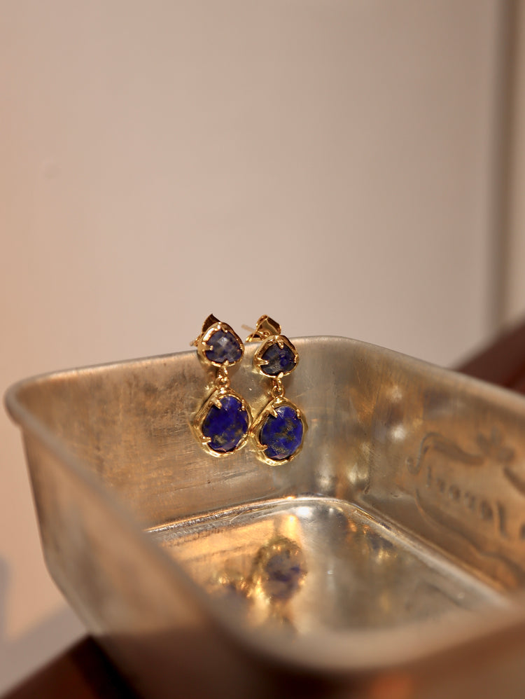 Double Gemstone earrings