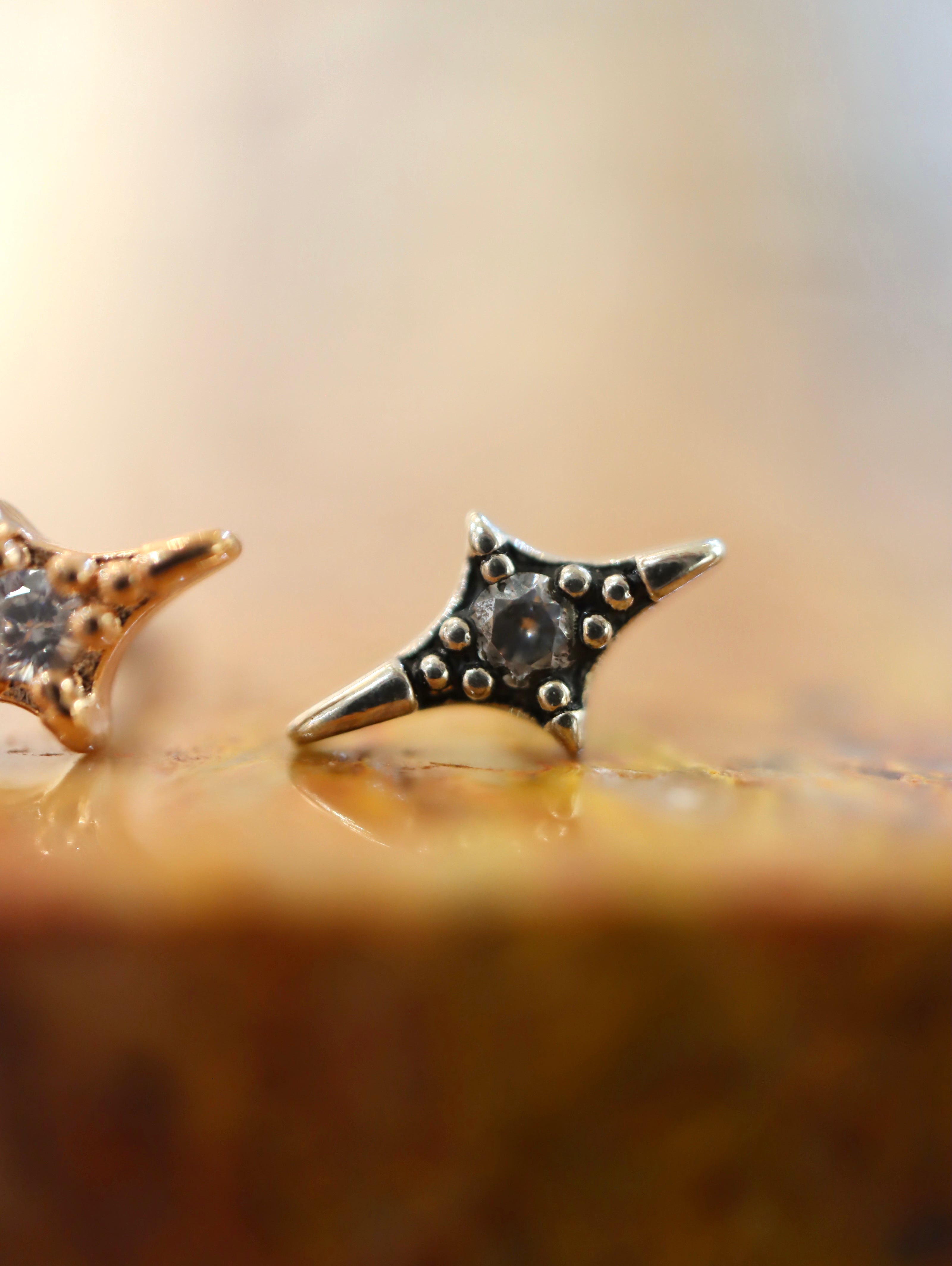 ✨ sparkle surgical steel stud piercing