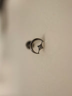 Titanium G23 crescent sparkle flat back earring (1pc)