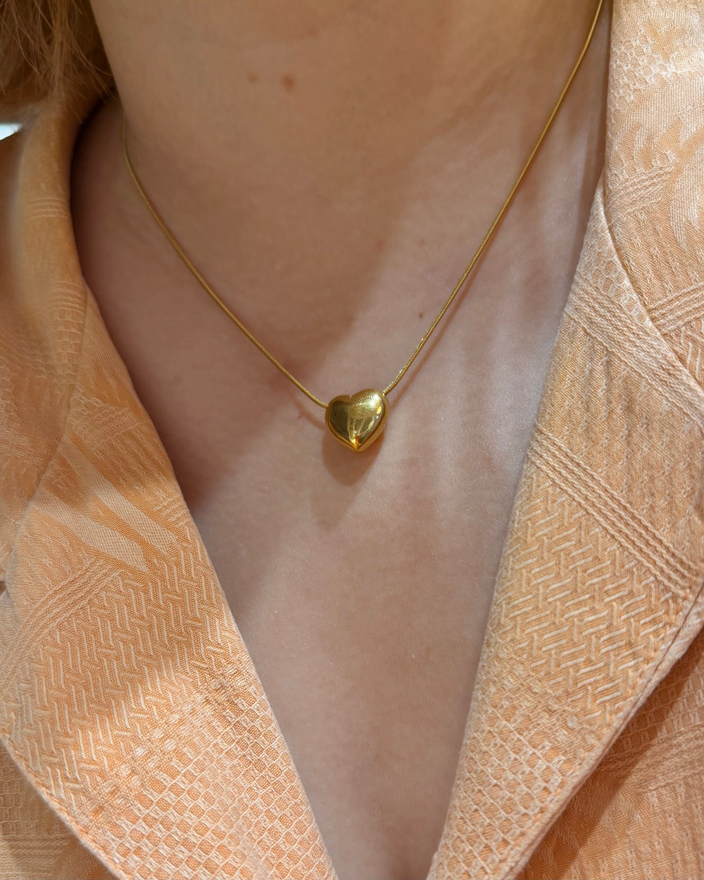 Heart stainless steel waterproof necklace