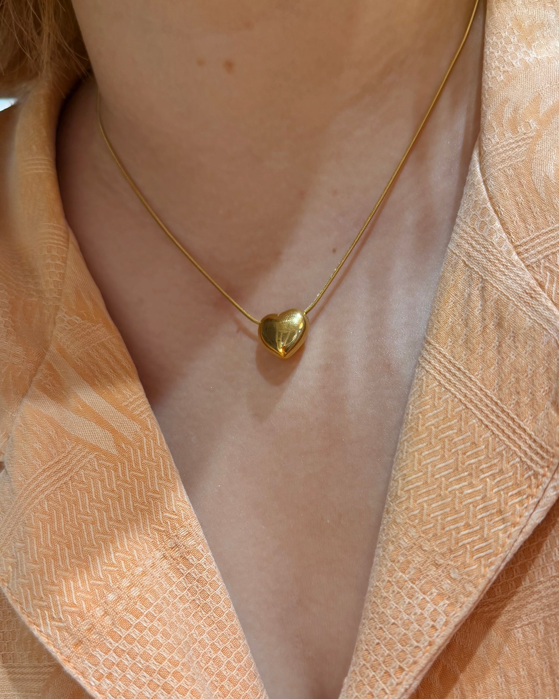 Heart stainless steel waterproof necklace