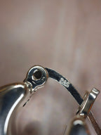 Polished 925 Silver hollow hoop earrings
