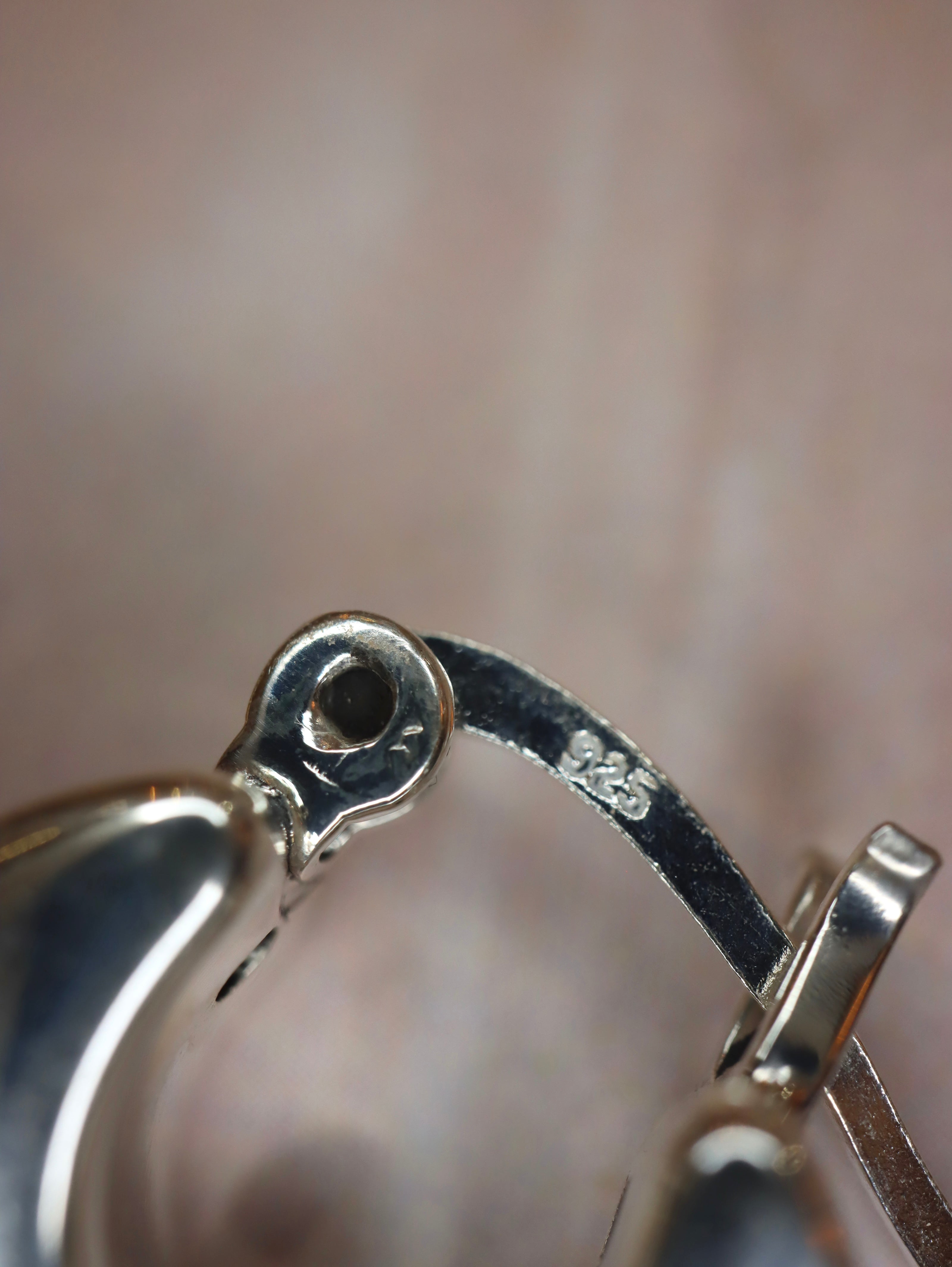 Polished 925 Silver hollow hoop earrings