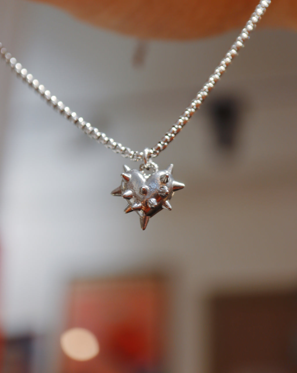 Thorn heart stainless steel steep necklace