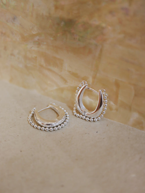 925 silver Aether Hoop Bead Earrings