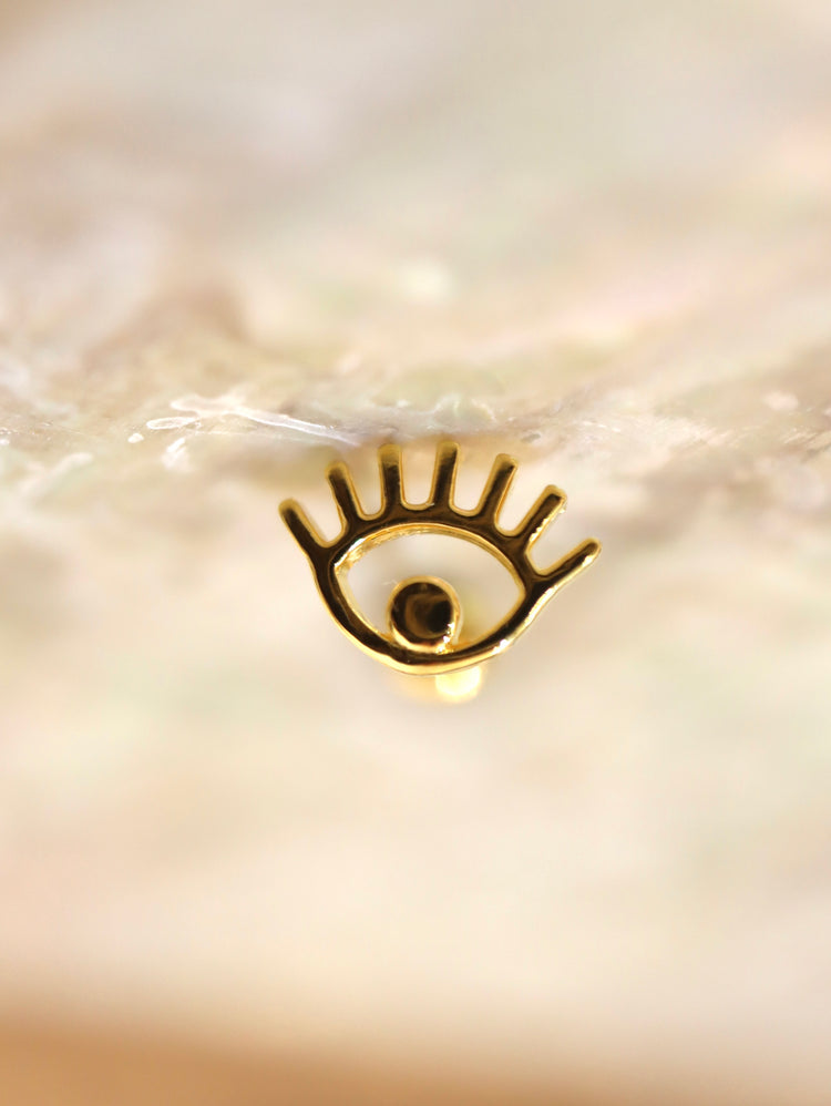 Eye 925 silver stud earring piercing