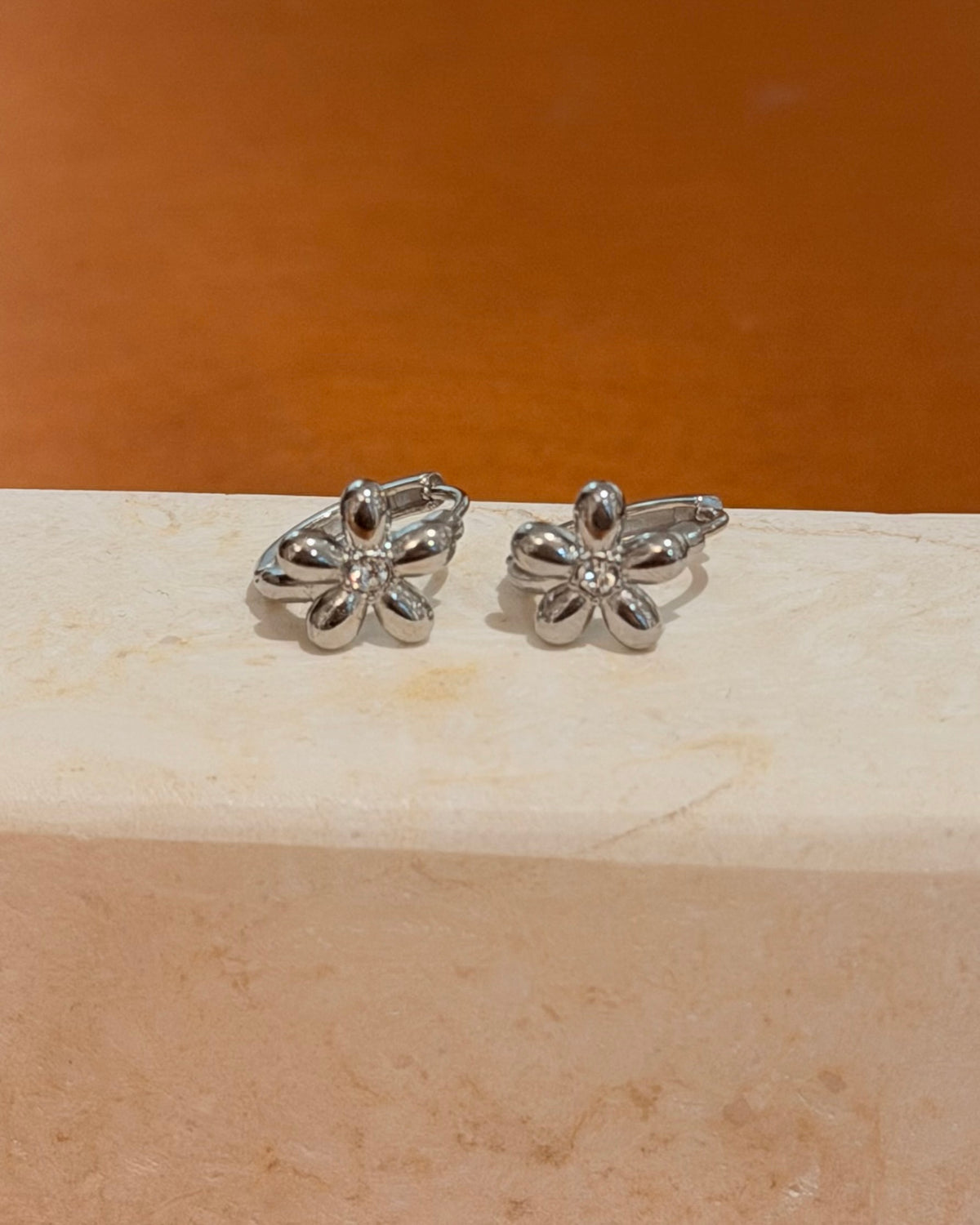 Floral Whisper Stainless Steel Earrings