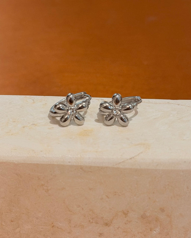 Floral Whisper Stainless Steel Earrings