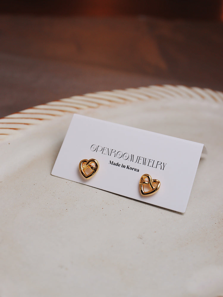 Knot love silver925 earrings