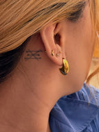 Eclipse Curve Stainless Steel Earrings