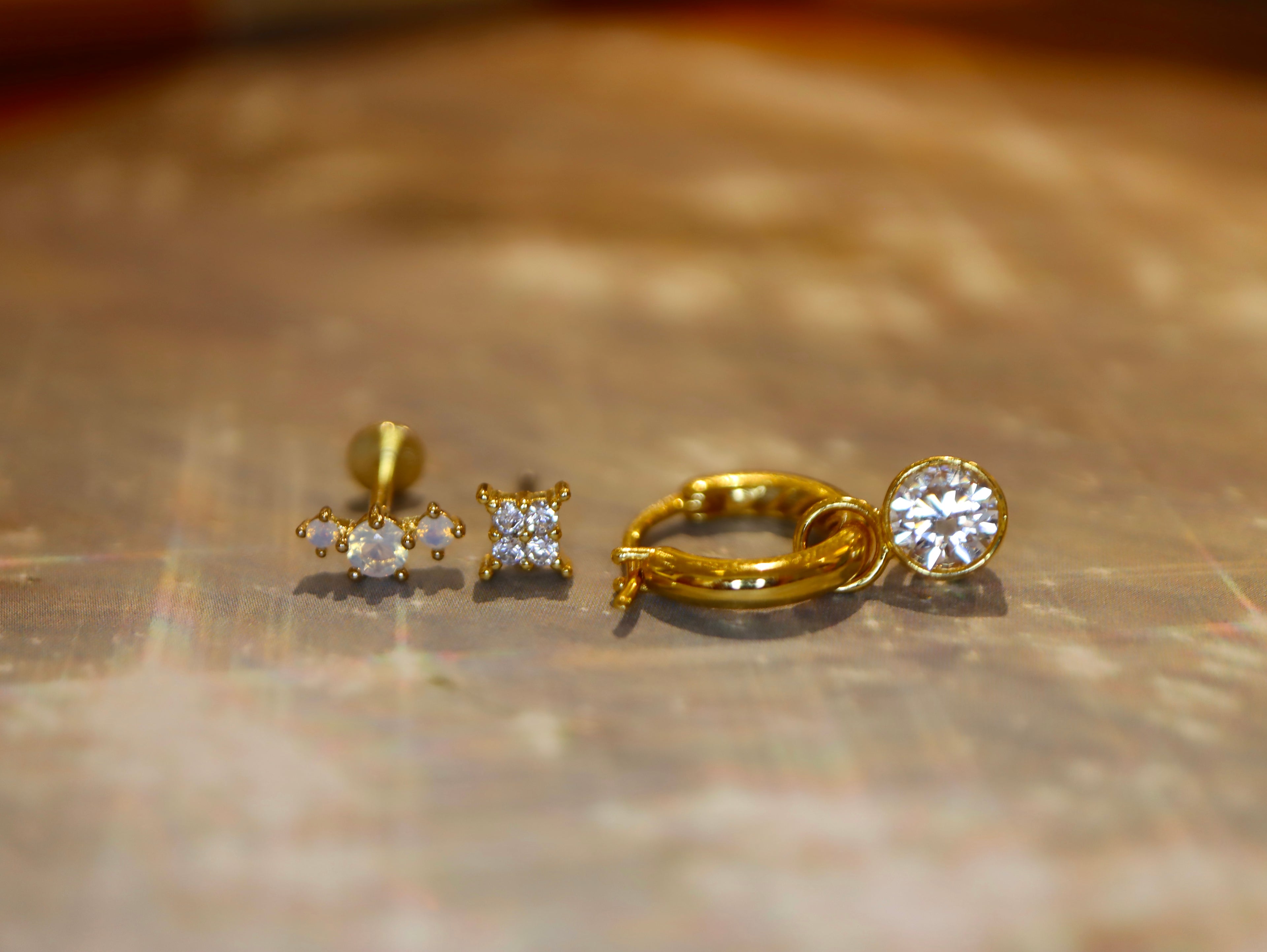 925 silver Premium CZ hoop earrings