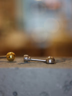 Round cz mini surgical steel stud piercing