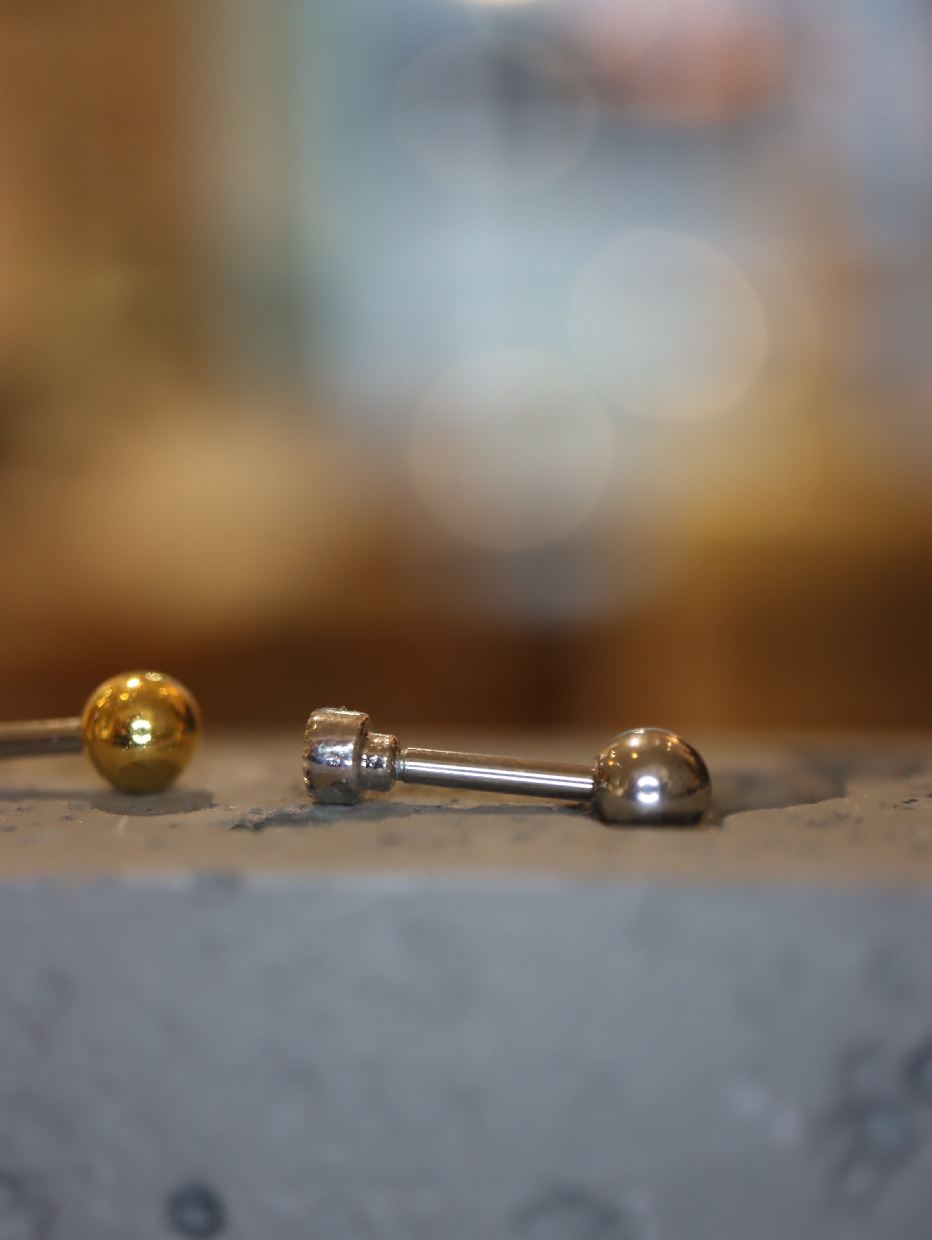 Round cz mini surgical steel stud piercing