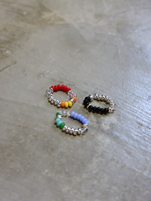 Mix colour beaded stretch ring