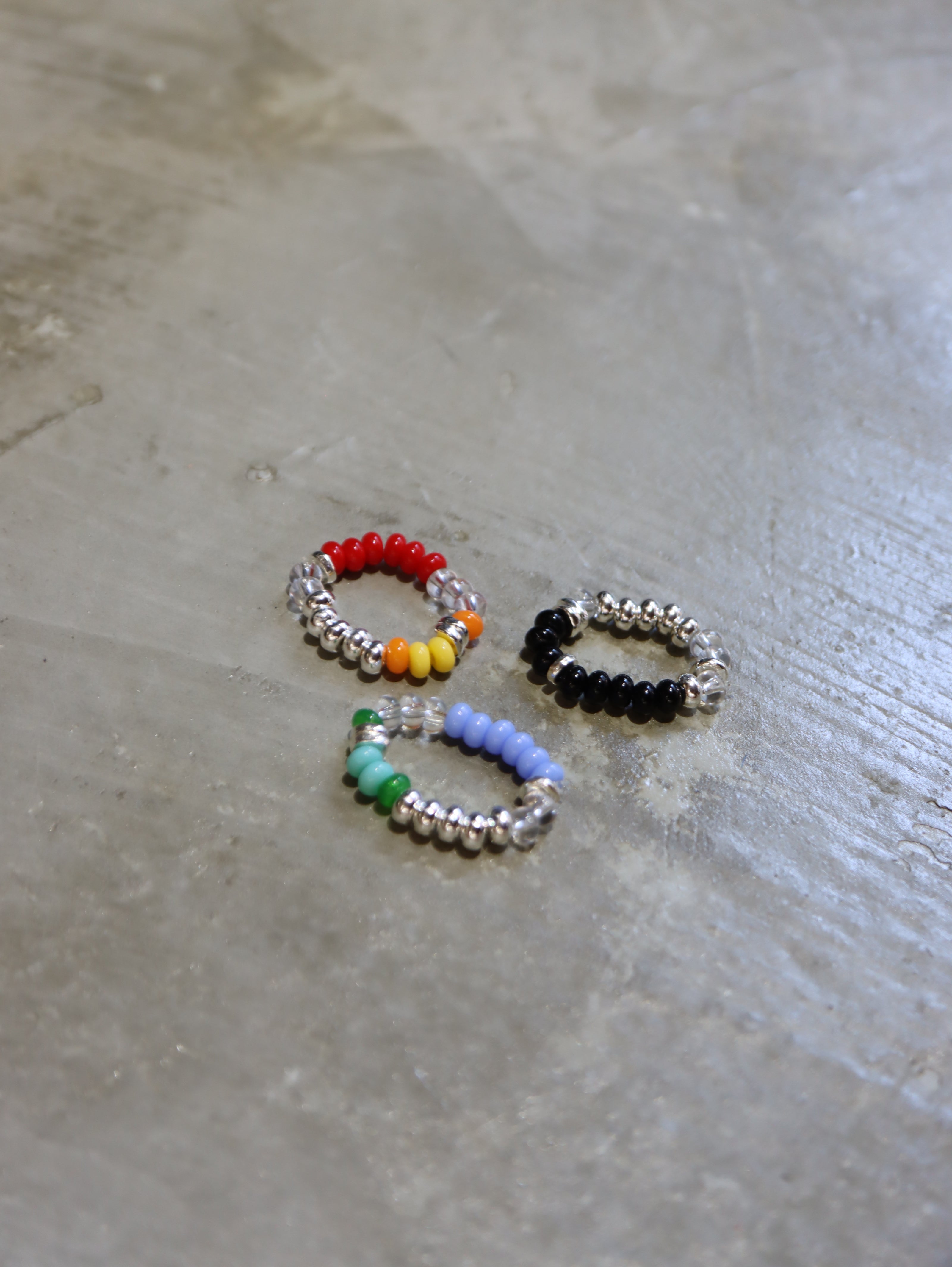 Mix colour beaded stretch ring