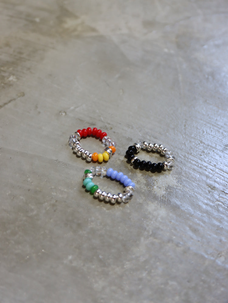 Mix colour beaded stretch ring