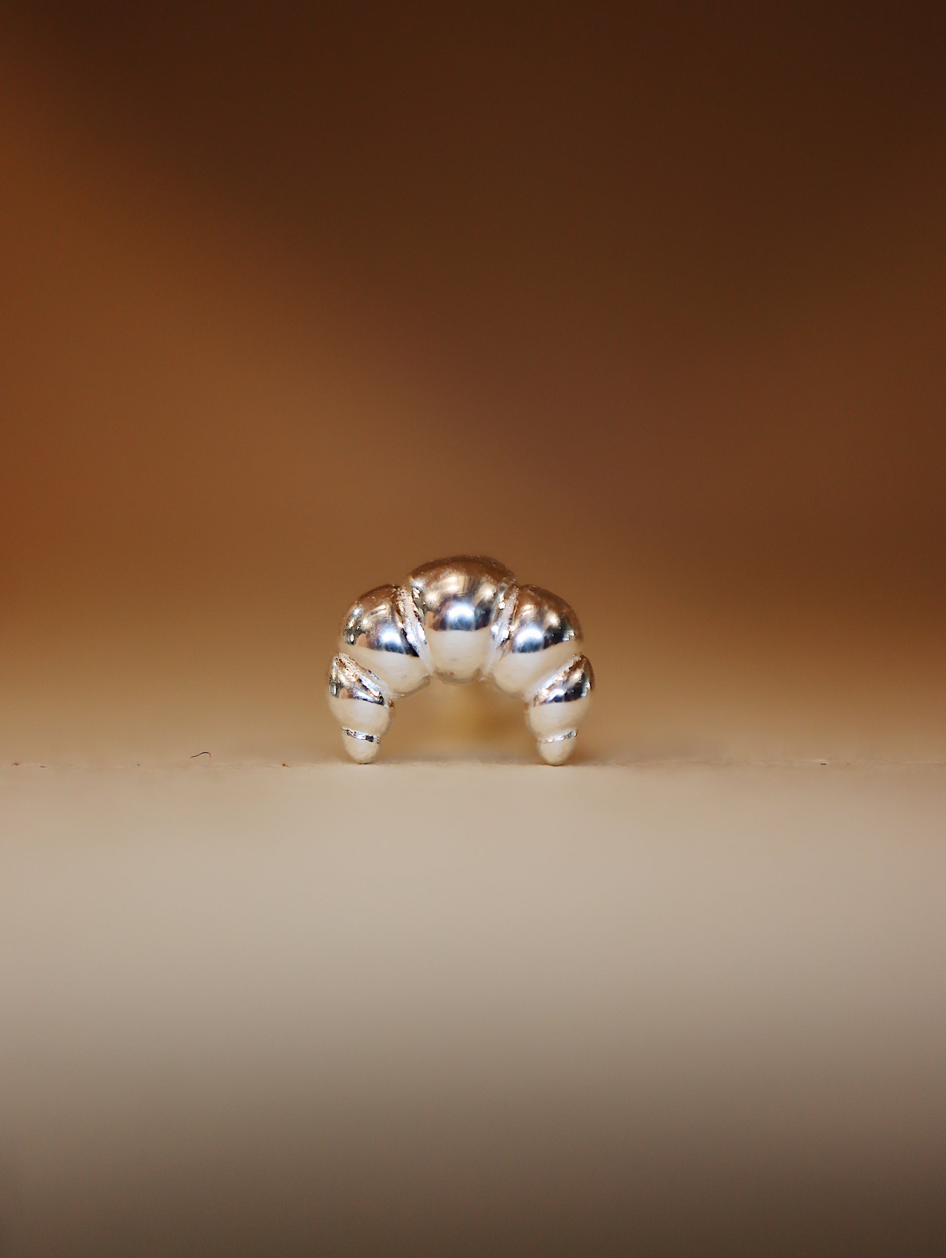 🥐 croissant stud silver925 piercing earring