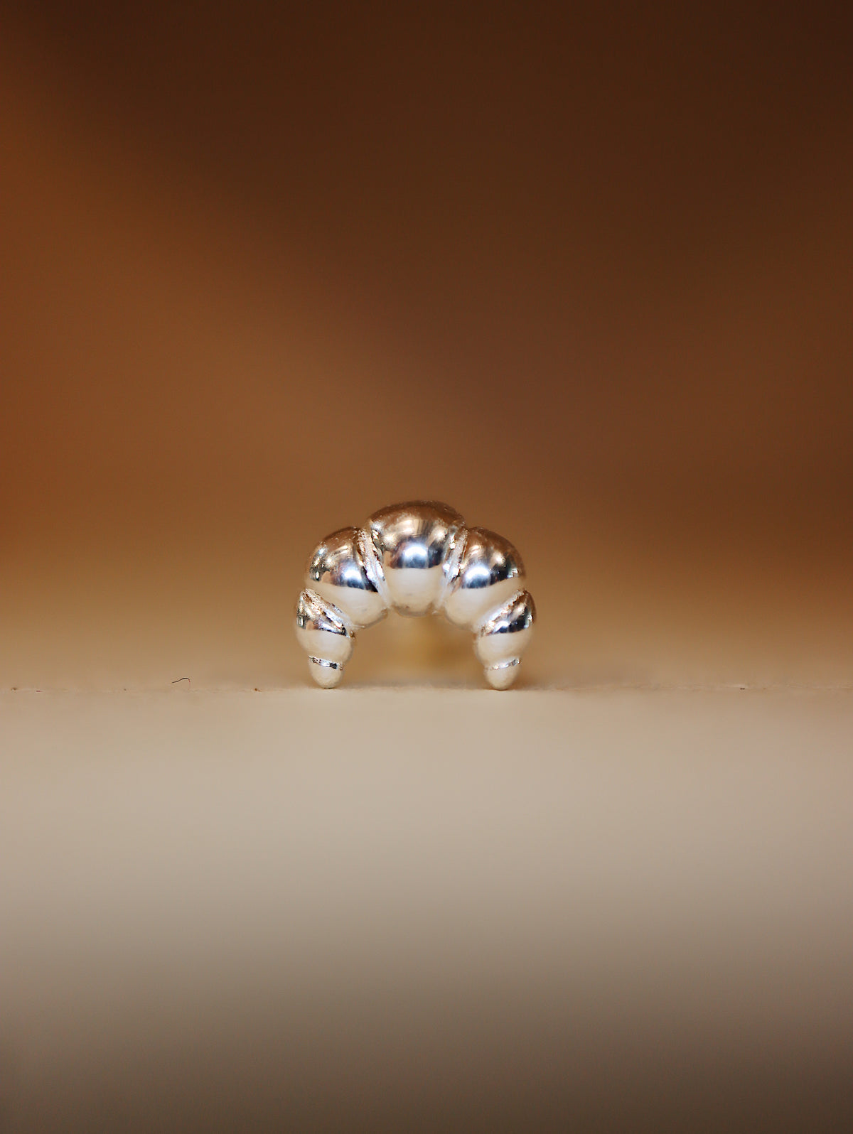🥐 croissant stud silver925 piercing earring