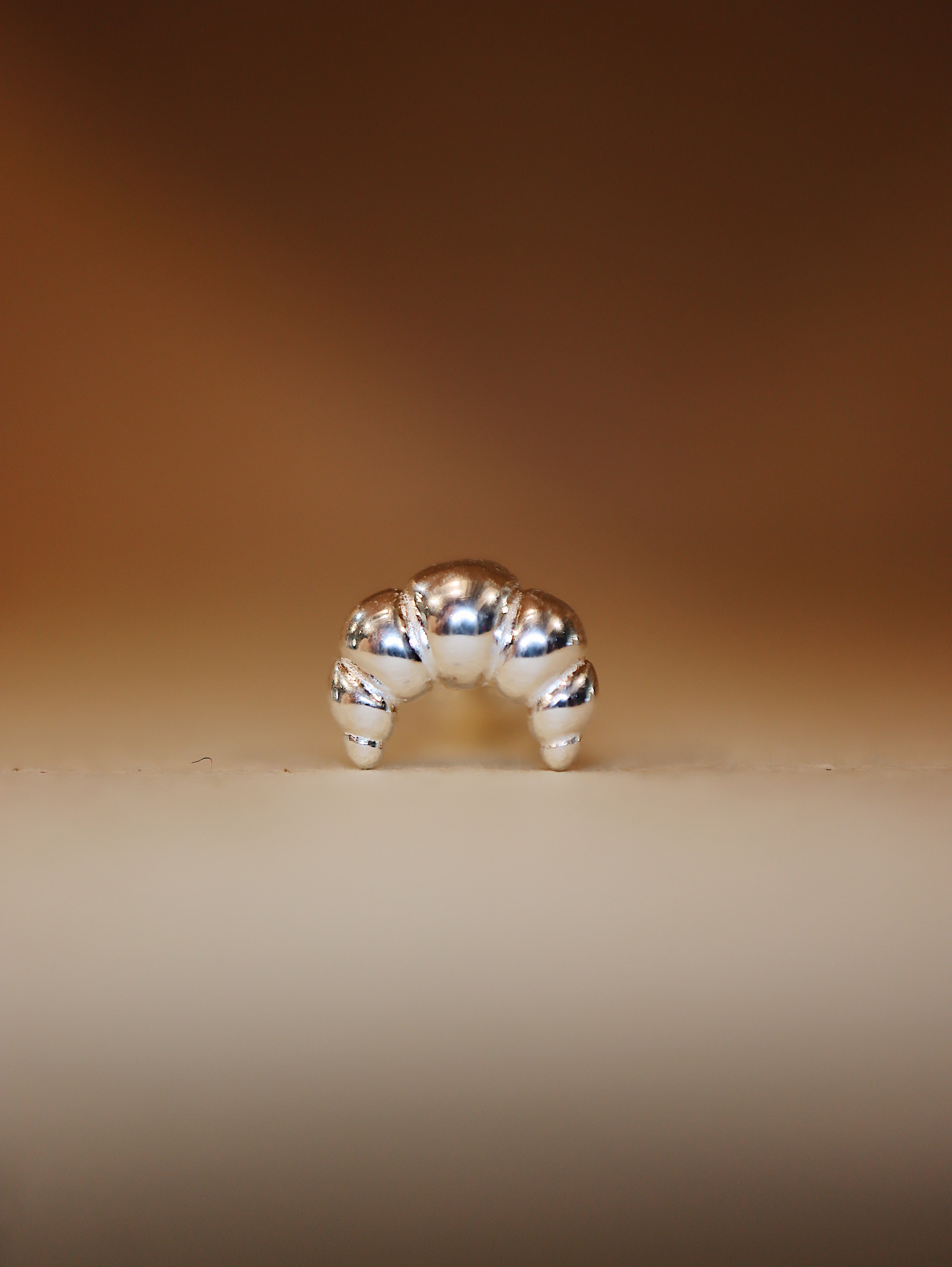 🥐 croissant stud silver925 piercing earring