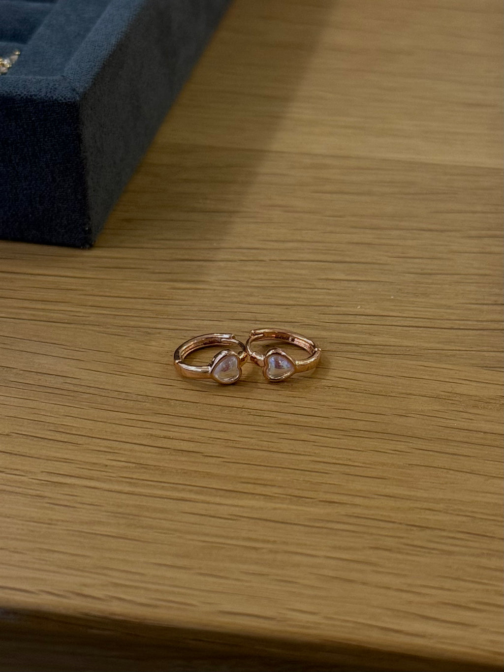 Mini hinged heart stainless steel earrings