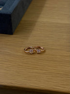 Mini hinged heart stainless steel earrings