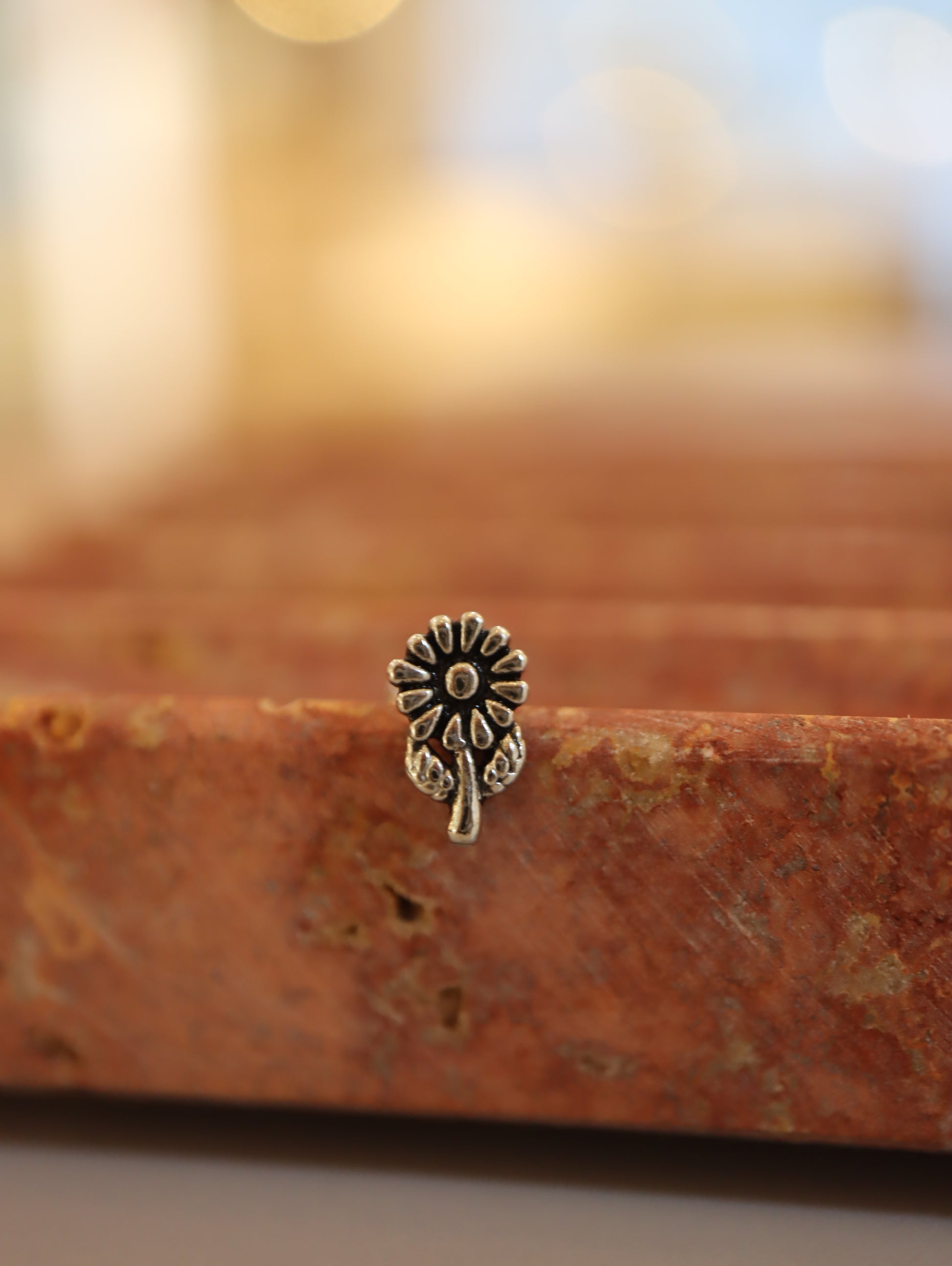 Sun flower stud surgical steel 316L earring