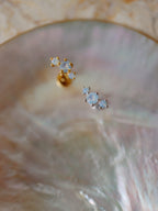 Triple opal 925 silver flat back piercing (1pc)