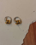 Interlock stainless steel earrings