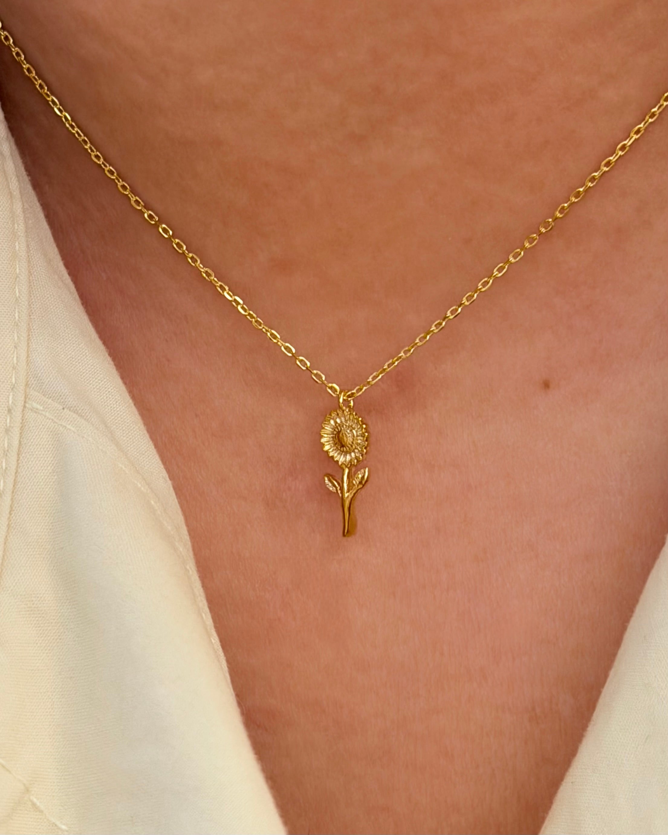 Sunflower necklace