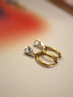 Hinged stainless steel drop earrings