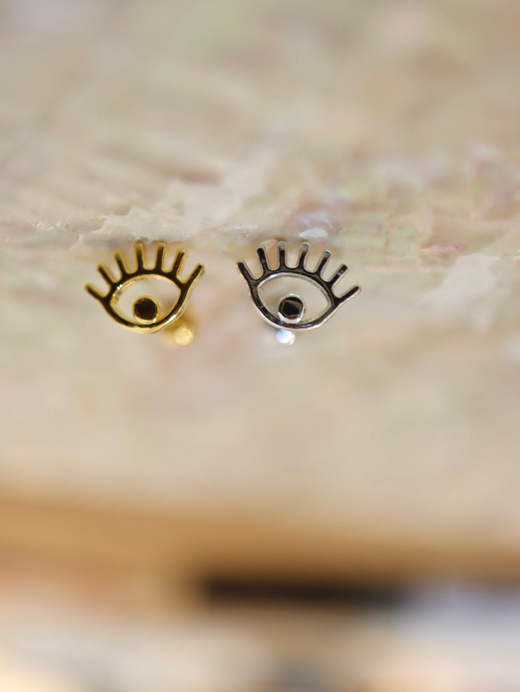 Eye 925 silver stud earring piercing