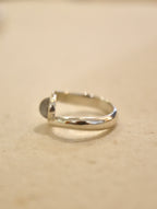 Aura labradorite pinky ring