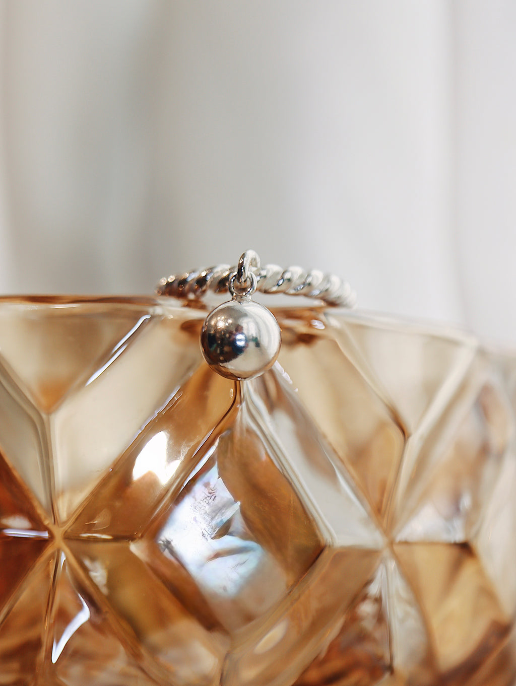 Drop ball 925 silver ring