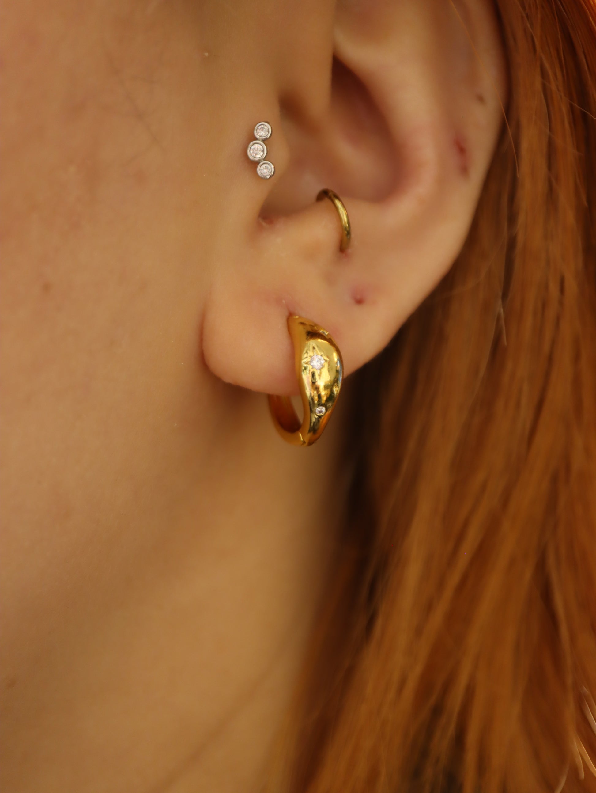 Ridged Pearl Earrings