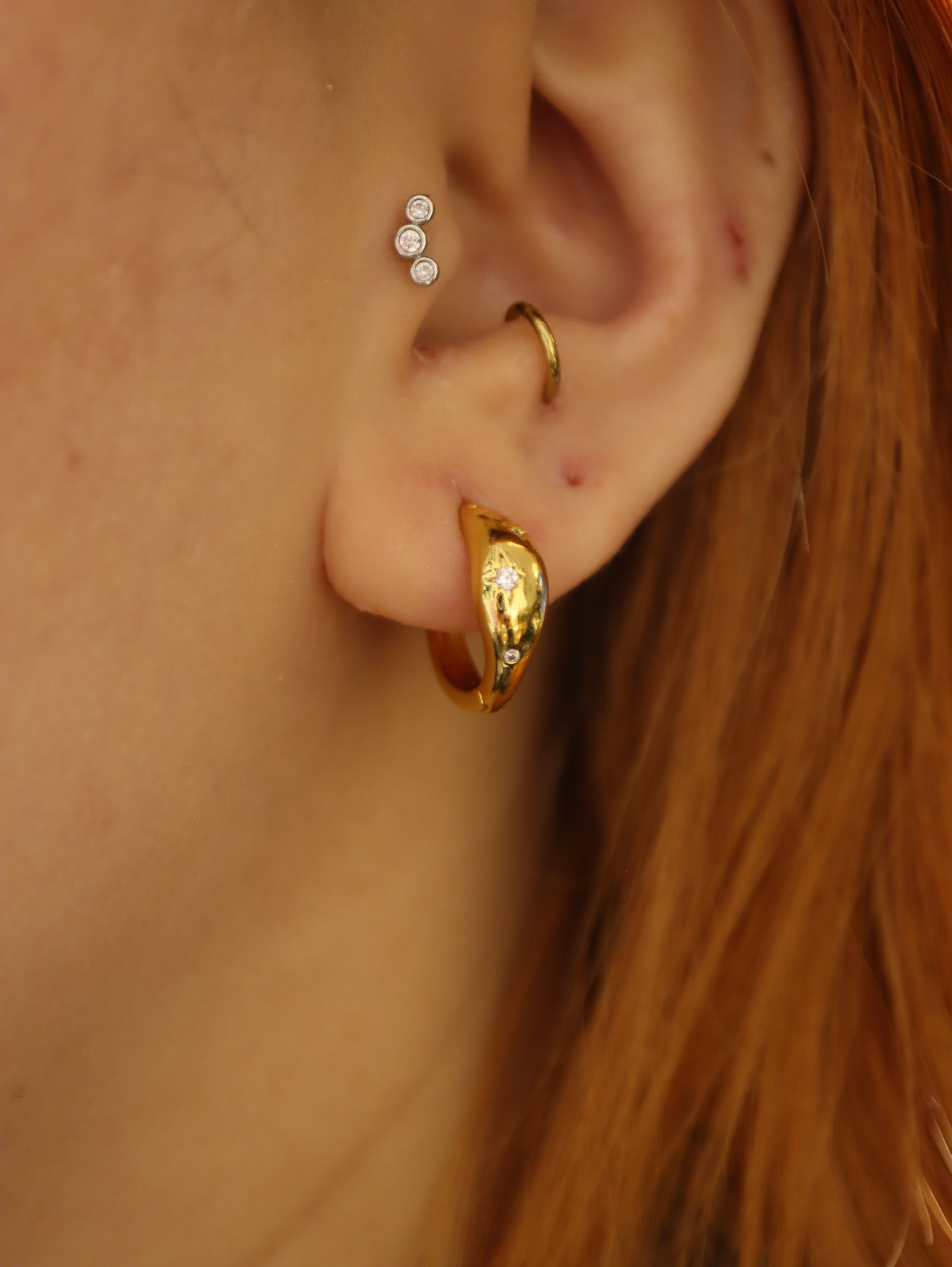 Ridged Pearl Earrings