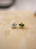 Star stud surgical steel piercing earring (1pc)