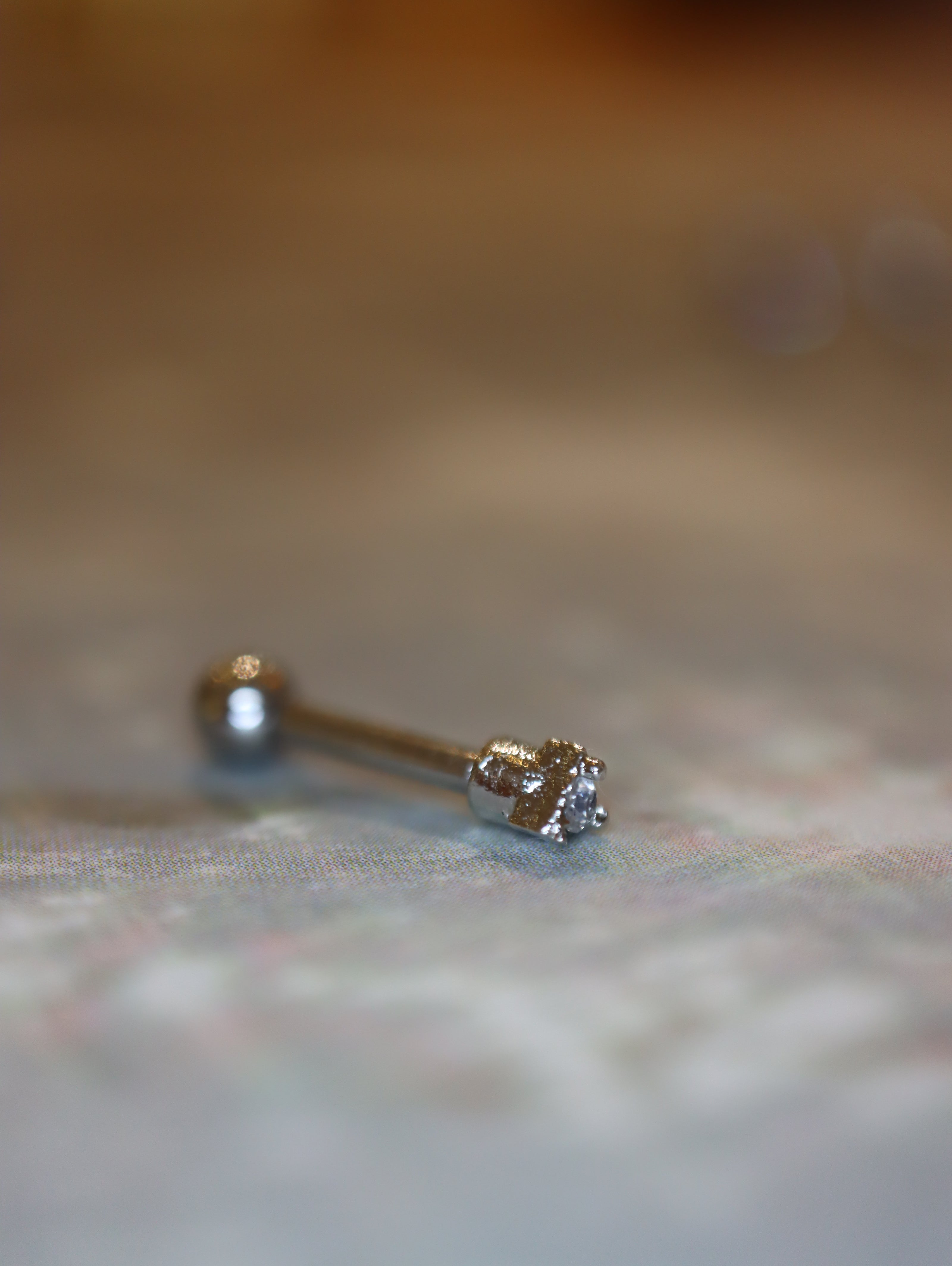 Mini stud cz surgical steel Earring Piercing (1pc)