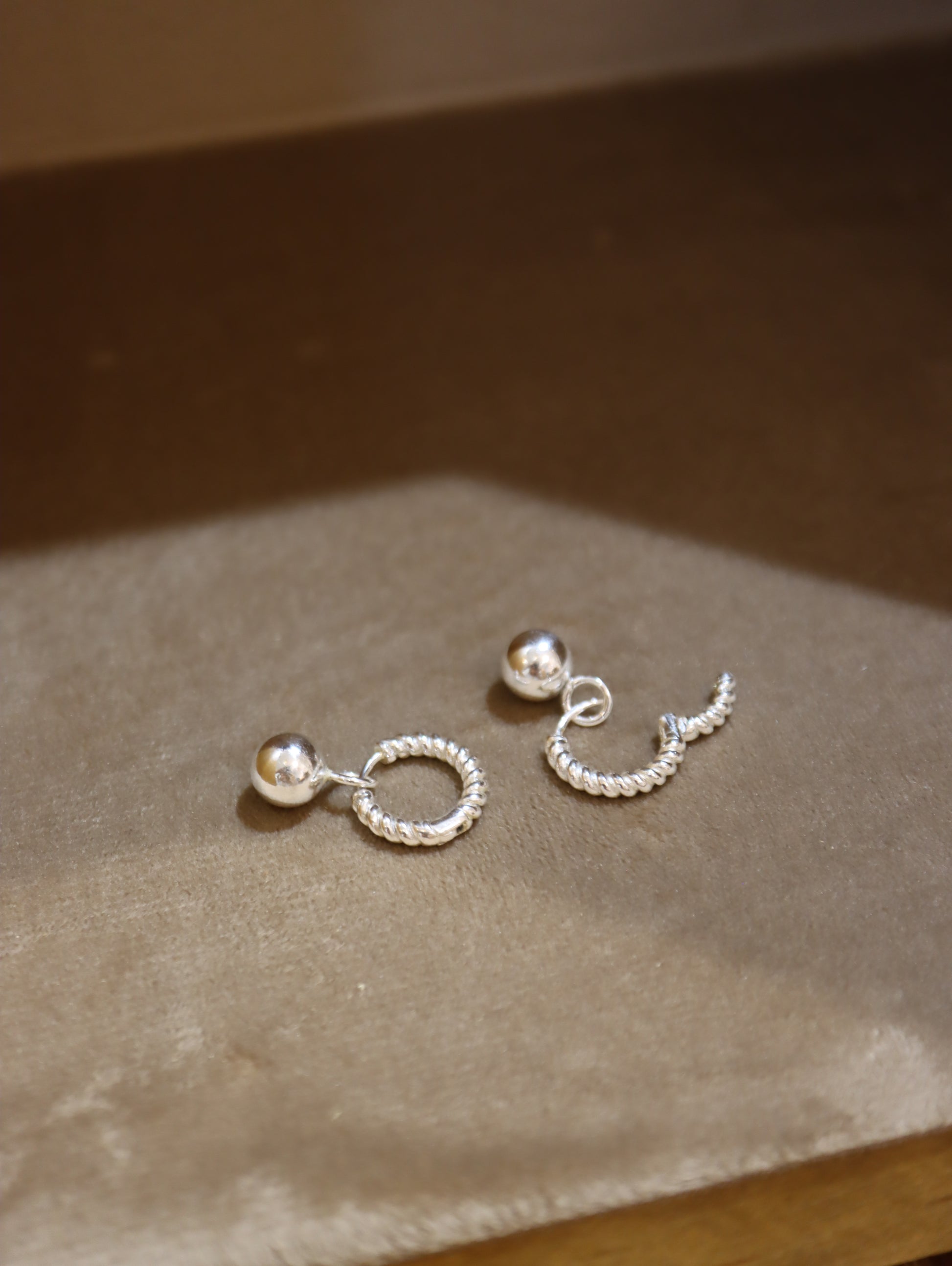Spiral Orb Silver925 earrings